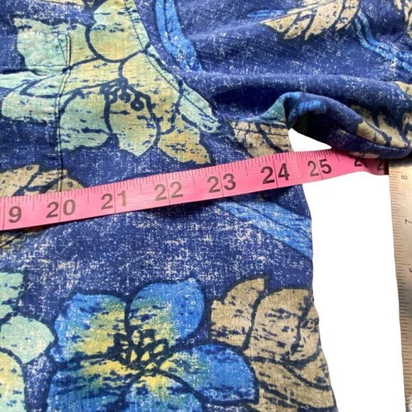 TOMMY BAHAMA Hawaiian Shirt Short Sleeve Button Front Vacation Men Blue XL 2-32 - Picture 4 of 11